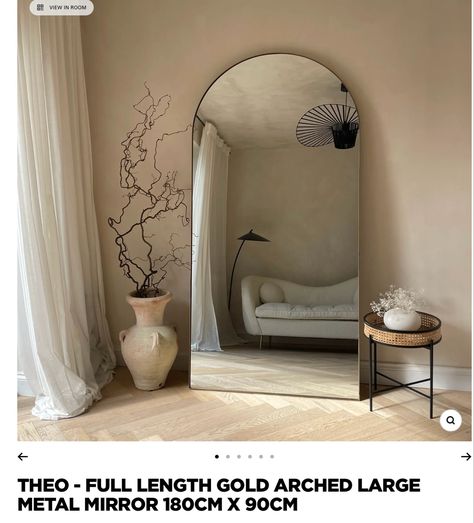 . Home Finishes, House Projects Architecture, Black Pendant Lamp, Hallway Mirror, Drugstore Foundation, Big Mirror, Arched Mirror, Arch Mirror, Gold Hand