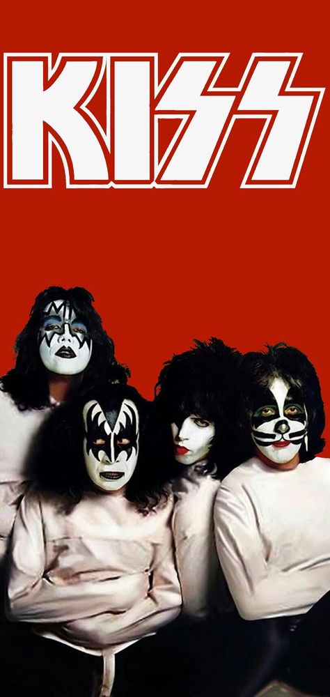 Kiss Phone Wallpaper, Kiss Band Wallpaper, Dynasty Poster, Simple Sun Tattoo, Music Art Painting, Famous Wallpaper, Kiss Artwork, Kiss Music, White Face Paint