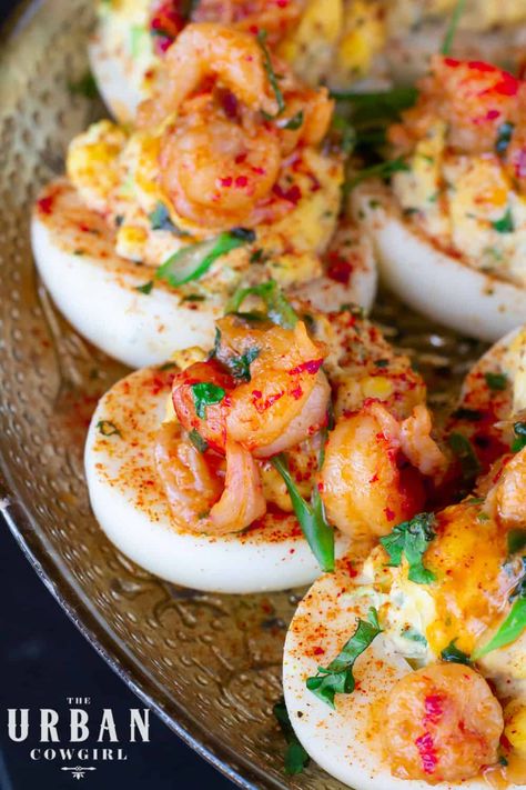 Crawfish Deviled Eggs Recipe, Crawfish Recipes, Devilled Eggs Recipe Best, Urban Cowgirl, Louisiana Recipes, Pulled Pork Recipes, Creole Recipes, Deviled Eggs Recipe, The French Quarter