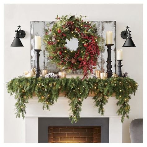 Wooden mantel