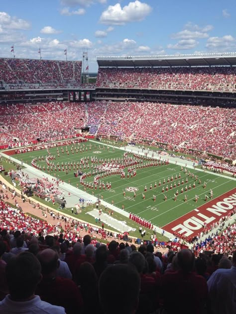 University of Alabama's Million Dollar Band entertains the crowd at the Alabama/Florida game 9/20/14. U Of Alabama, Alabama College Aesthetic, Alabama Football Aesthetic, Bama Aesthetic, University Of Alabama Aesthetic, Alabama Aesthetic, University Pictures, Bryant Denny Stadium, Alabama Football Game