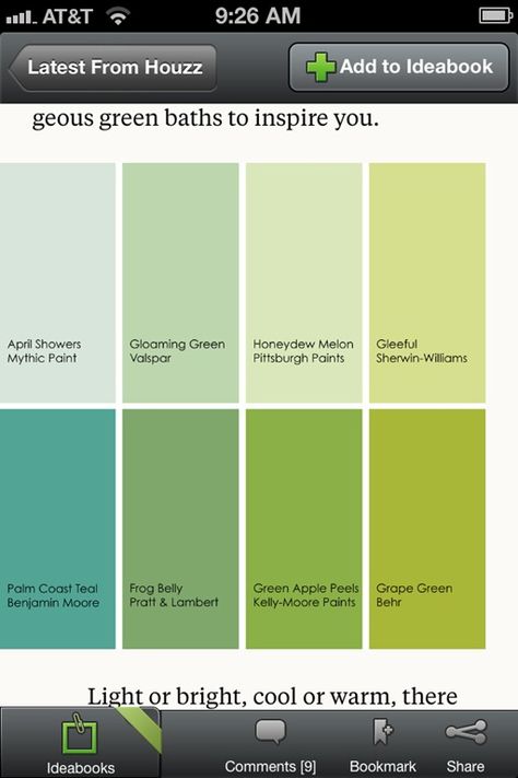 Sherwin Williams Green, Pittsburgh Paint, Kelly Moore, Apple Painting, Interior Colors, Green Color Schemes, Palm Coast, Decorating Inspiration, Green Rooms