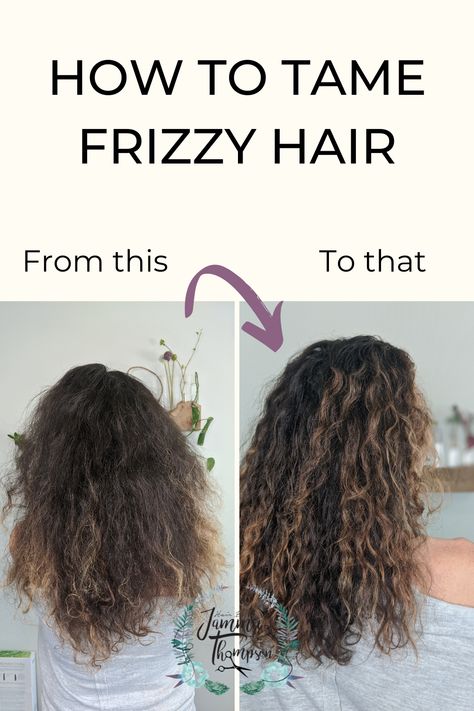 Hair Mask For Thicker Hair, Tame Frizzy Curly Hair, Hair Growth Hair Mask, Curly Haired Girl, Rid Of Frizzy Hair, Frizzy Hair Solution, Tame Frizzy Hair, Frizzy Hair Remedies, Hair Frizz Control