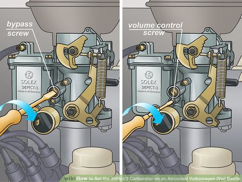 How to Set the 34Pict/3 Carburetor on an Aircooled Volkswagen (Vw) Beetle Beetle Engine, Vw Minibus, Vintage Beetle, Vw Dune Buggy, Volkswagen Beetle Vintage, Vw Super Beetle, Vw Baja, Vw Ideas, Jimny Suzuki