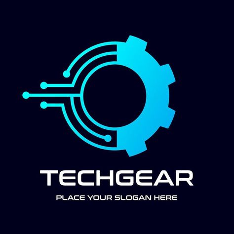 Gear technology vector logo template. This design use cog symbol. Suitable for industrial. Gear Logo Design Ideas, Technology Symbol, Technology Branding, Steam Logo, Light Bulb Logo, Maintenance Logo, Technology Vector, Security Logo, Gear Logo