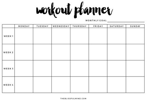 How to set & achieve your fitness goals + free workout planner printable! | www.theblissfulmind.com Planning Sport, Fitness Binder, Gym Planner, Planer Organisation, Fitness Journal Printable, Training Journal, Diy Fitness, Fitness Planner Free, Printable Workout