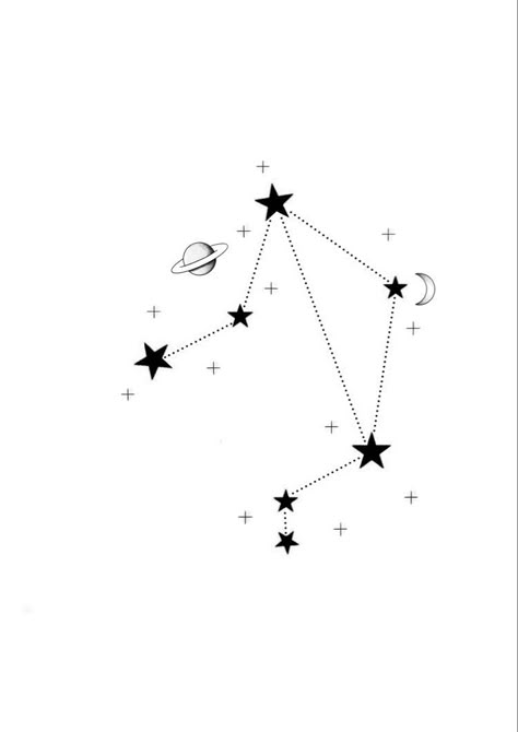 Libra Drawing, Constellation Drawing, Libra Constellation Tattoo, Cosmos Tattoo, Libra Constellation, Libra Tattoo, Planet Tattoos, Gemini Tattoo, God Tattoos