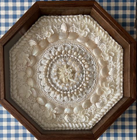 A Sailors Valentine made by Virginia Marcellus Seashell Identification, Personal Savings, Seashell Projects, Seashell Wall Art, Nautical Crafts, Sailors Valentine, Coral Art, Seashell Painting, Shell Crafts Diy