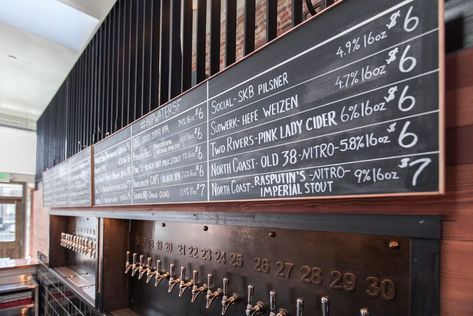 Hopwater Distribution, A 30-Tap Beer Powerhouse - Eater SFclockmenumore-arrow : Beer Bar Ideas, Beer Bar Design, Brewery Interior, Tap Beer, Craft Beer Shop, Brewery Bar, Brewery Design, Beer Menu, Beer Wall