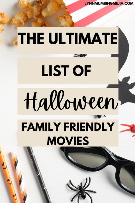 Kid Friendly Halloween Movies, Halloween Movies For Kids, Family Movie List, Family Friendly Halloween Movies, Family Friendly Movies, Halloween Movies To Watch, Halloween Movies List, List Of Movies, Movie Night For Kids