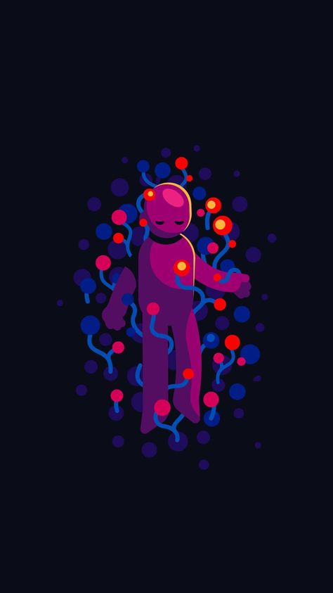 Kurzgesagt Wallpaper, Egg Poster, Neon Illustration, Space Panda, Amoled Wallpapers, Space Phone Wallpaper, Flat Art, Illustration Art Design, Alien Concept Art