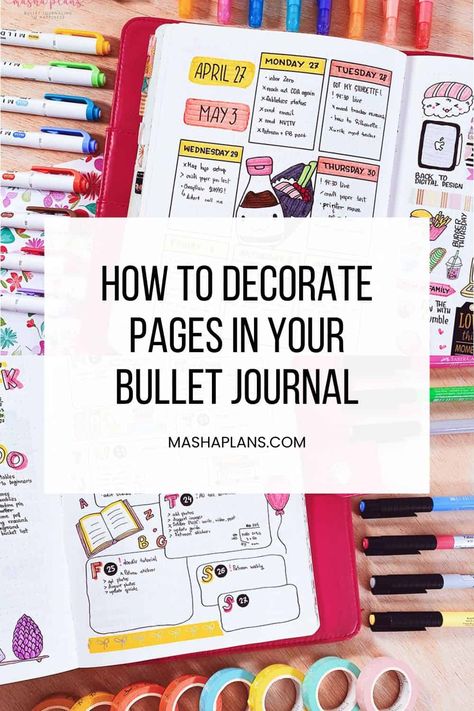 Unleash your creativity and discover the joy of journaling with this pin! 🎨✨ Learn how to decorate your Bullet Journal pages like a pro. Click through for innovative designs and inspiration to make your personal planner as unique as you are! 📔💡 #BulletJournal #JournalInspiration #PlannerDecor" Ways To Decorate Journal Pages, How To Decorate A Journal Page, How To Decorate A Journal, Journal Page Decoration, Goals Bullet Journal Ideas, Bullet Journal Decoration Ideas, Decorating Journal Pages, Decorate Journal, Journal Decoration Ideas