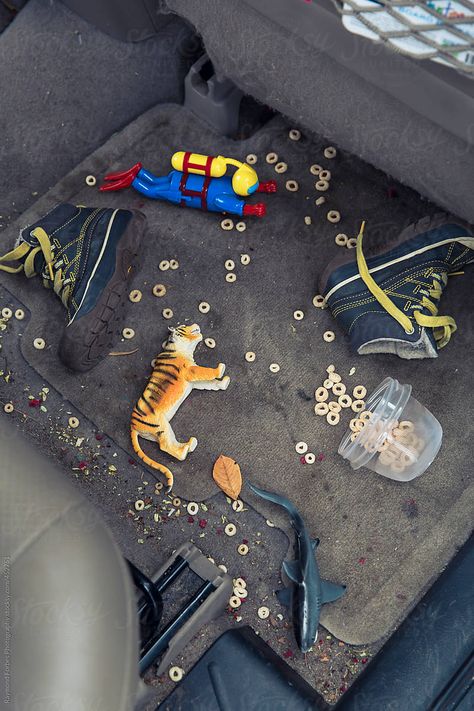 Messy Car From Child In Backseat With Snacks by Raymond Forbes LLC Messy Car, Texture Photography, Abstract Texture, Background Photography, Learning Photography, Happy Lifestyle, Car Photos, Background For Photography, Back Seat