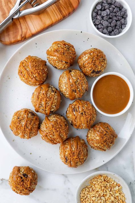 Healthy Biscoff Protein Balls – Goodness Avenue Healthy Biscoff, Biscoff Protein, Protein Balls Recipe, Biscoff Recipes, Protein Balls Recipes, Protein Bites, Protein Balls, Protein Ball, Vegan Pumpkin