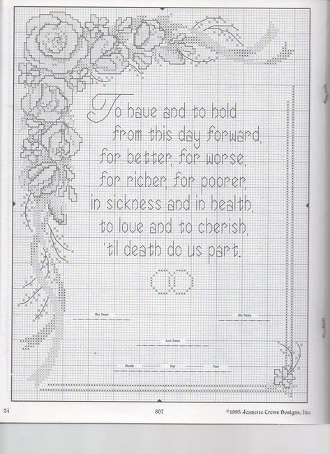 Wedding Cross Stitch Patterns Free Charts, Wedding Cross Stitch Patterns Free, Wedding Sampler Cross Stitch Pattern, Christian Cross Stitch Patterns Free, Wedding Sampler Cross Stitch, Stitch Wedding, Stitch Crafts, Wedding Lasso, Love Cross Stitch