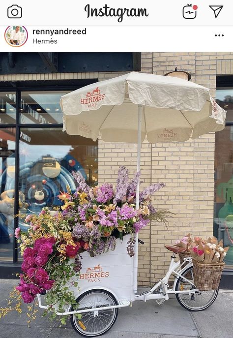 Bike Flowers, French Bridal Showers, Peony Farm, Bike Cart, Cut Flower Farm, Cozy Coffee Shop, Meatpacking District, Flower Truck, French Flowers