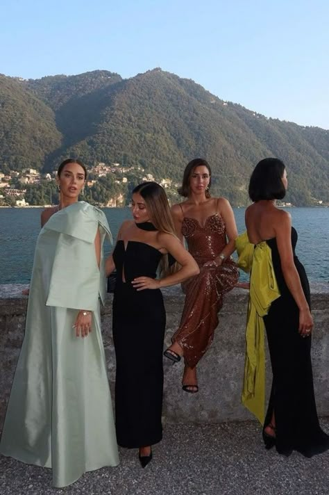 Summer Italy Outfits, Wedding Guest Fashion, Wedding Guest Outfit Inspiration, New Years Eve Dress, Black Tie Wedding Guest Dress, Black Tie Attire, Formal Wedding Guests, Europe Wedding, Black Tie Wedding Guests