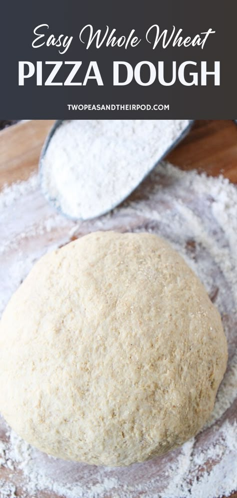 Yeast Pizza Dough, Wheat Pizza Dough Recipe, Whole Wheat Pizza Dough, No Yeast Pizza Dough, Pizza Lasagna, Wheat Pizza Dough, Wheat Pizza, Pizza Dough Recipe Easy, Easy Pizza Dough