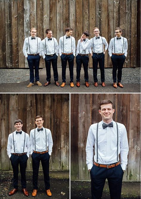 Braces Groomsmen Attire Ideas, Rustic Wedding Groomsmen, Groomsmen Suspenders, Wedding Groomsmen Attire, Mens Wedding Attire, Groomsmen Outfits, Groom And Groomsmen Attire, Wedding Groomsmen, Groomsmen Suits