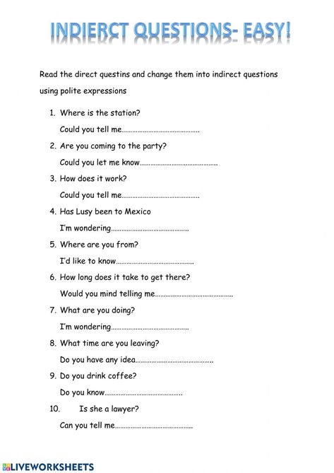 Indirect Questions Worksheet, Direct And Indirect Speech, Indirect Speech, Boy Best Friend Pictures, Speaking Activities, Teaching Phonics, Grammar Lessons, Boy Best Friend, English Class