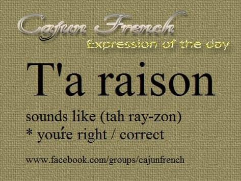 Cajun French Sayings, Cajun Sayings, Creole Language, French Idioms, French Sayings, Cajun French, French Basics, Louisiana Creole, Louisiana Cajun