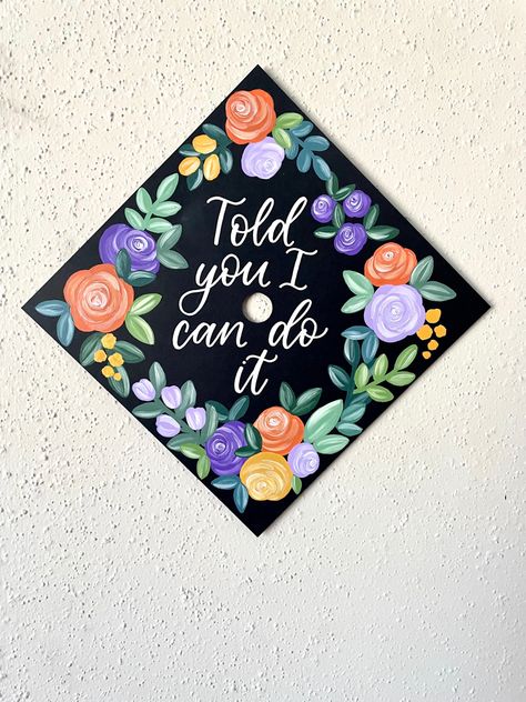 Floral Grad Cap, Grad Cap Design, Flower Graduation Cap, Graduation Hats, Topper Floral, Bangladesh Travel, Custom Graduation Caps, Cap Graduation, College Graduation Cap Decoration