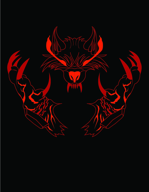 Fenrir graphic by Colin Skees Shadow Wolf, Werewolf Art, Game Logo Design, Wolf Wallpaper, Wolf Drawing, Black Phone Wallpaper, Logo Design Art, Wolf Tattoos, Mythical Creatures Art