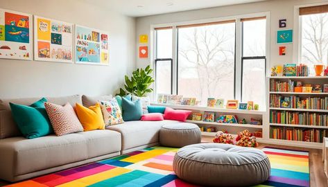 20 Kid-Friendly Living Room Decor ideas: Stylish & Safe Ideas Toddler Friendly Living Room Ideas, Family Room Design Kid Friendly, Family Room Ideas Kid Friendly, Living Room Decor Kid Friendly, Safe Living Room, Toddler Friendly Living Room, Kid Friendly Living Room Decor, Playroom Living Room Combo, Child Friendly Living Room