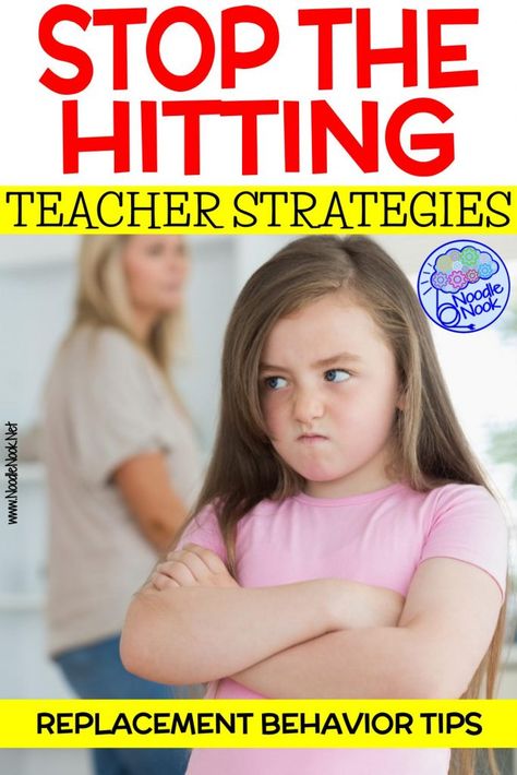 Replacement Behavior for Hitting- Tips and Tricks || NoodleNook.Net Replacement Behaviors For Aggression, Applied Behavior Analysis Training, Special Education Paraprofessional, Change Behavior, Negative Behavior, Special Education Behavior, Positive Behavior Support, Behavior Plan, Self Contained Classroom