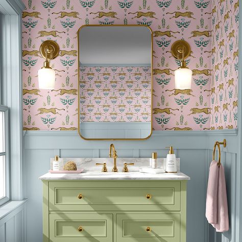 Bathroom paint ideas to welcome colour in the perfect finish Cloakroom Toilet Downstairs Loo, Cloakroom Wallpaper, Bathroom Paint Ideas, All Black Bathroom, Downstairs Wc, Paint Bathroom, Cloakroom Toilet, Fun Bathroom, Bathroom Paint