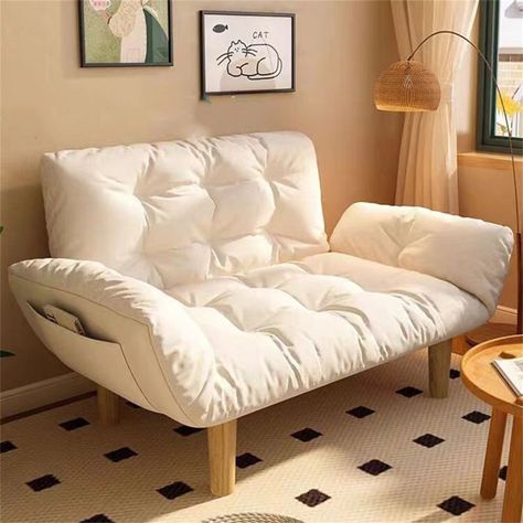 Katriena 49.21'' Upholstered Sofa Small Double Sofa Bed, Luxury Single Sofa, Luxury Sofa Living Room, Furnitur Ruang Keluarga, Bean Bag Living Room, Sofas For Small Spaces, Sofa Cotton, Small Apartment Living Room, Inspire Me Home Decor