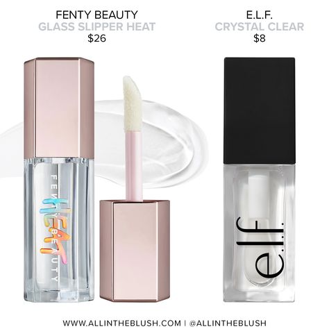 Fenty Beauty Glass Slipper Heat Gloss Bomb Heat Universal Lip Luminizer + Plumper Dupes - All In The Blush Pillow Talk Lipstick, Dry Skin Makeup, Tarte Cosmetics, Benefit Cosmetics, Glass Slipper, Fenty Beauty, Kylie Cosmetics, Skin Makeup, Lips