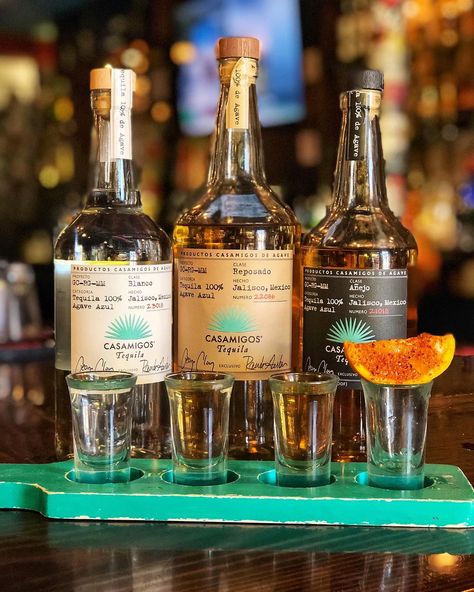 Banditos Bar & Kitchen on Instagram: “✈️September Flight of the Month: CASAMIGOS✈️ • We’re so excited about @casamigos being this months featured tequila🥃 This lowland agave…” Casamigos Tequila Drinks, Casamigos Tequila, Tequila Drinks, Bar Kitchen, Macallan Whiskey Bottle, Kitchen Bar, Tequila, Whiskey Bottle, So Excited