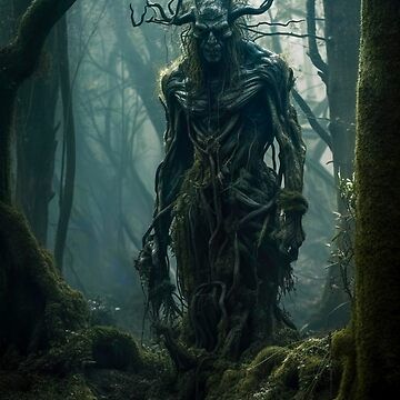 Leshy Art, Fantasy Poster, Dark Fantasy Artwork, Fantasy Posters, Large Art Prints, Forest Spirit, Fantasy Forest, Forest Creatures, Mythological Creatures