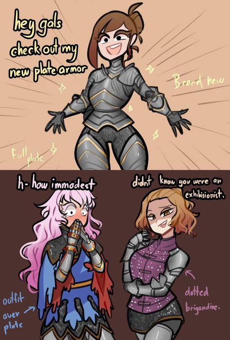 D D Funny, Historical Humor, Plate Armor, Dungeons And Dragons Memes, Dnd Funny, Funny Comic Strips, Anime Memes Funny, Jokes Funny, Meme Funny