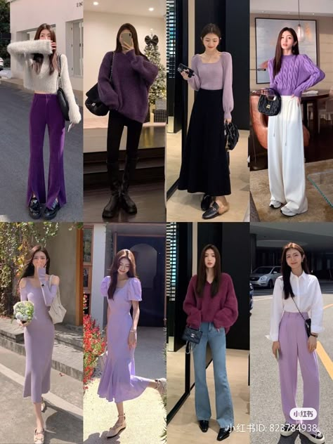 Mulvan Official, Purple Ootd, Outfits For Petite Women, Outfit For Petite Women, Outfits For Petite, Cute Korean Fashion, Non Hijab, Cloth Ideas, Shorts Fits