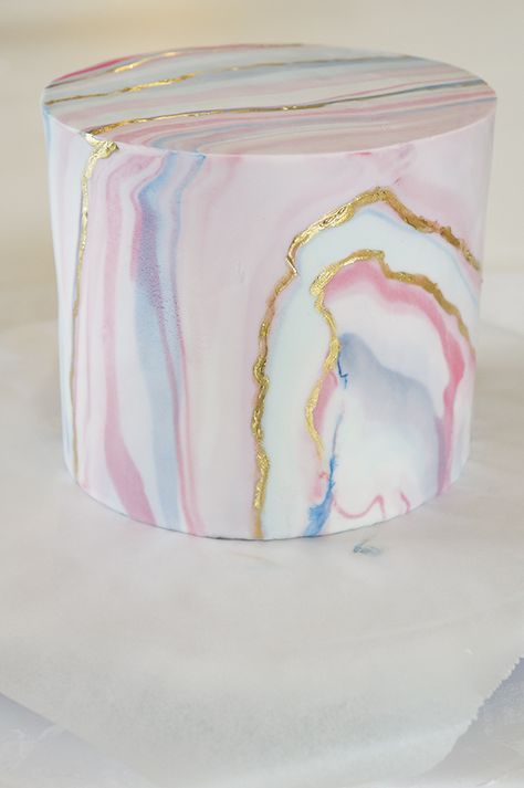 Marbled Fondant Cake - SugarEd Productions Online Classes Marble Fondant Cake, Marble Fondant, Marbled Fondant, Professional Cakes, Light Dark Blue, Dark Light, Fondant Cake, Baby Cake, Photo Tutorial