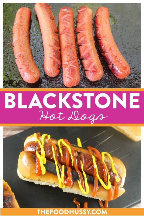 Hot Dogs on a Blackstone Hot Dogs On The Blackstone, Grilling For A Crowd, Boiled Hot Dogs, Outdoor Griddle, Making Hot Dogs, Grilling Hot Dogs, Blackstone Recipes, Dessert Restaurants, Hot Dog Chili