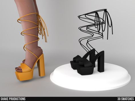 Sims 4 Platform Heels, Mod Shoes, Sims 4 Cc Eyes, Butterfly Heels, Sims 4 Challenges, Cc Shoes, Sims 4 Cc Shoes, Tumblr Sims 4, Dance Heels