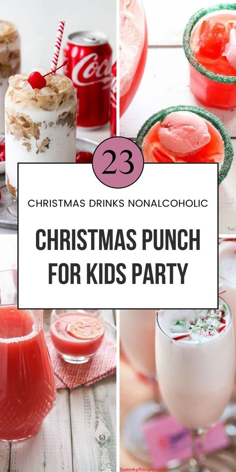 The best Christmas punch for kids is easy, healthy, and fun! Use red soda, sherbet, and ice cream for a party-ready drink that’s sugar-free and simple. Save to your holiday board! Snowman Drink For Kids, Fun Christmas Punch For Kids, Punch With Ice Cream Recipes, Christmas Jello Cups For Kids, Xmas Punch For Kids, Non Alcoholic Punch For Christmas, Christmas Party Drinks Kids, Holiday Drinks For Kids Christmas, Christmas Slush Recipes Non Alcoholic