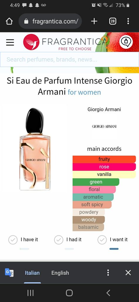 Perfume Scents, Giorgio Armani, Aromatherapy, Scents, Fragrance