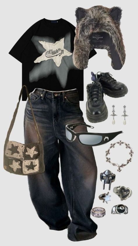 Future Outfit, Estilo Punk, Swaggy Outfits, Edgy Outfits, Dream Clothes, Retro Outfits, Grunge Fashion, Grunge Outfits, Look Cool