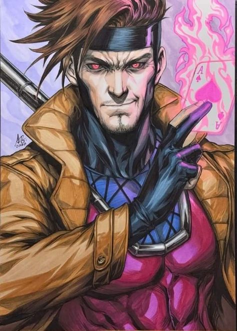 Gambit (Remy LeBeau) - X MEN Gambit Xmen, Superhero Drawings, Stanley Artgerm, Marvel Crisis Protocol, Gambit X Men, Gambit And Rogue, Gambit Marvel, Digital Art Studio, Crisis Protocol