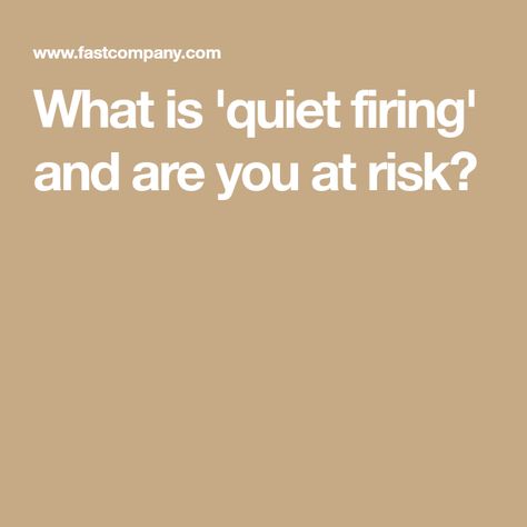 What is 'quiet firing' and are you at risk? Tough Conversations, Bad Boss, Employer Branding, Difficult Conversations, Losing Faith, Management Skills, Questions To Ask, Leadership, Need To Know