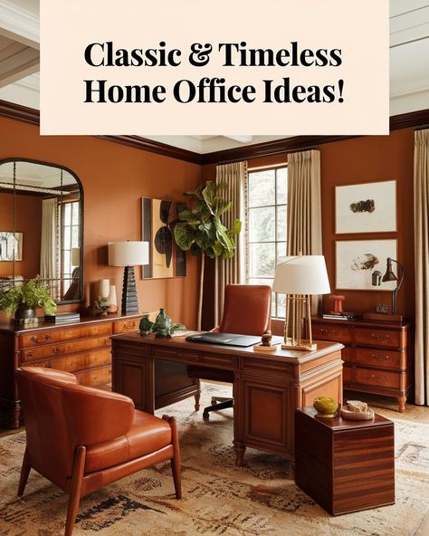 Love the elegance of traditional decor? Discover Classic Home Office ideas to craft a sophisticated and functional workspace. From a cozy Home Library setup to thoughtful Office Interior Design touches, these Traditional Office concepts bring beauty and productivity together. Perfect for those inspired by Dark Green Office Ideas for a refined look! #gg #homedesigninsider #classichomeoffice Traditional Office Desk, Cherry Wood Office Decor Ideas, Green Office Ideas, 1950s House Interior, Classic Home Office, Dark Green Office, 1930 House Renovation, 1930 House, Cozy Home Library