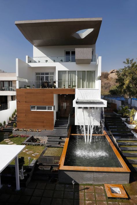 Cantilever house modern houses by na architects modern | homify Cantilever House, Terrace House Exterior, Villa Concept, House Projects Architecture, Travel Dubai, Dubai Tour, Residential Building Design, Small House Elevation Design, Compact House