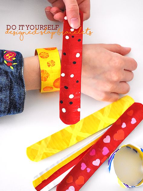 Retro Craft Ideas, Market Day Crafts For Kids, Diy Slap Bracelet, Retro Crafts For Kids, Easy Kids Crafts For Boys, Kids Market Day Ideas For School, Duct Tape Crafts For Kids, Market Day Ideas For School, Market Day Ideas