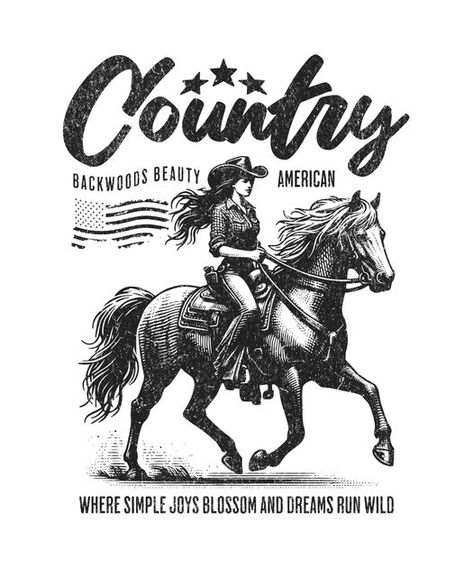 American country girl charm T-Shirt Design Template Country Tshirt Designs, Western Tshirt Designs, T Shirt Design Template, Creative Tshirt, American Country, Country Girls, Tshirt Designs, T Shirt, Design