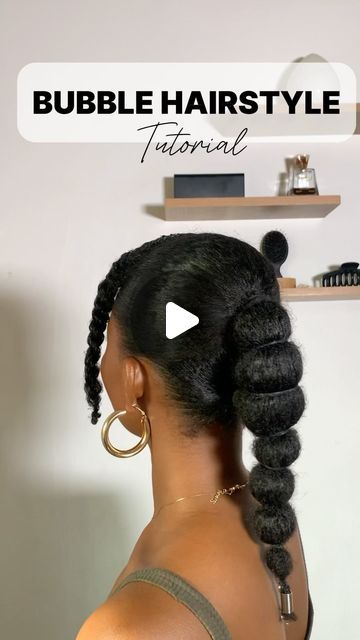 Joy Moses | Natural Hair Contents on Instagram: "THE BUBBLE HAIRSTYLE TUTORIAL you all have been asking for😌 I hope you love it and found it easy to recreate. Please save for later and follow me for more✨ . . . #bubblehairstyle #naturalhairstyles #hairtutorial #explore #naturalhairtipsandtricks #naturalhairstyling #hairideas #4bhairstyles" Bubble Hairstyle, Bubble Braid, 4b Hair, Bubble Ponytail, Hairstyle Tutorial, The Bubble, Save For Later, Hair Tutorial, Natural Hair