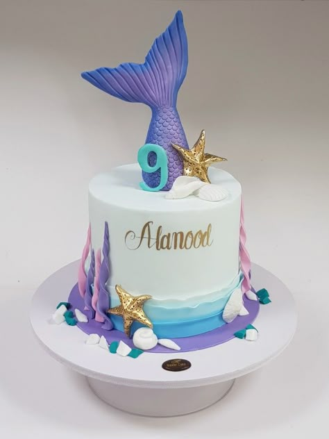 Cake Designs Mermaid, Mermaid Birthday Cake And Cupcakes, Buttercream Mermaid Cake, Small Mermaid Cake, Mermaid Birthday Cakes For Kids, Mermaid First Birthday Cake, Mermaid Cakes For Girls Birthday, Little Mermaid Birthday Party Cake, Simple Mermaid Birthday Cake